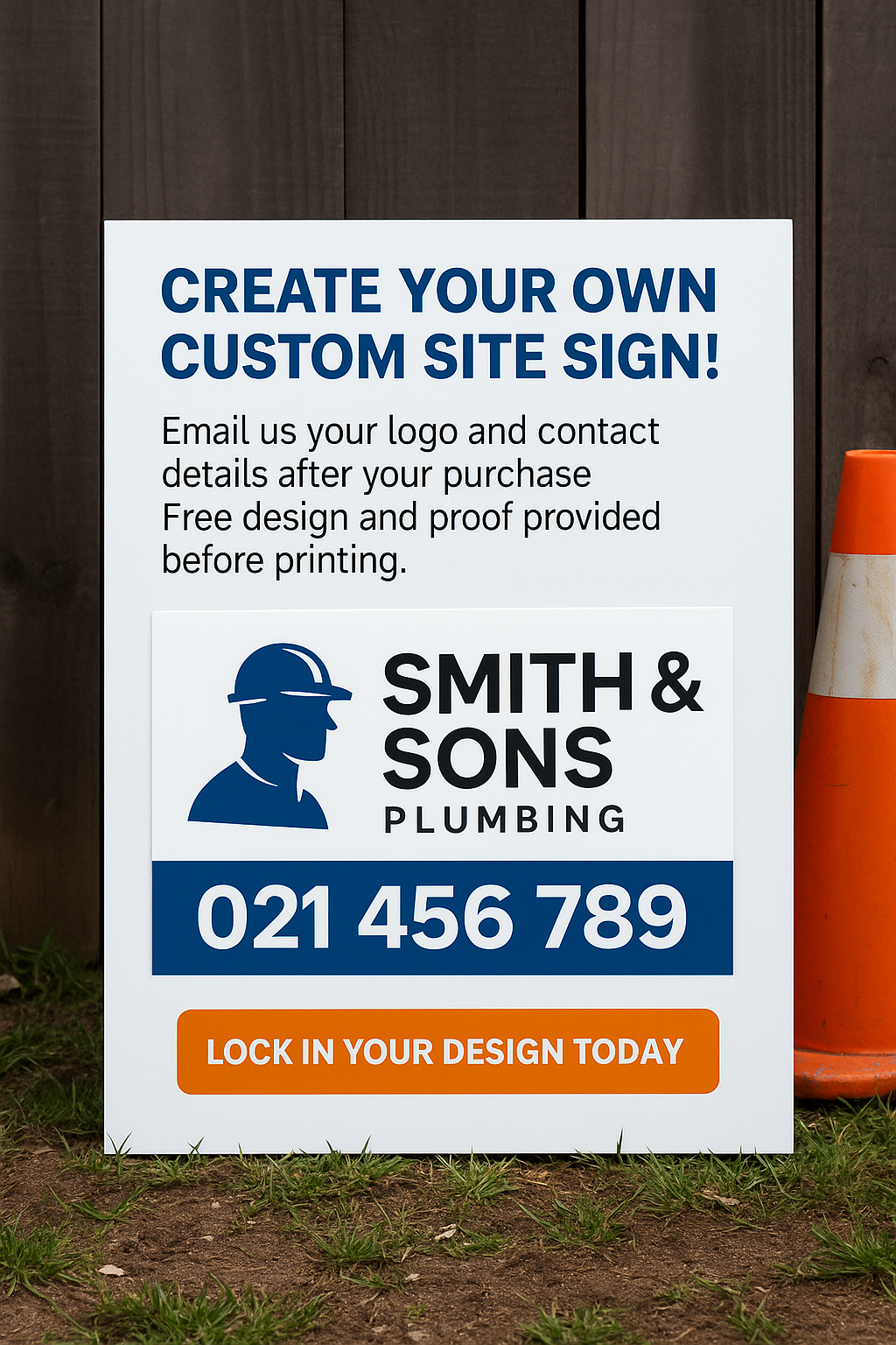 Custom Corflute Site Signs โ Fully Personalized, Fast Proof Provided