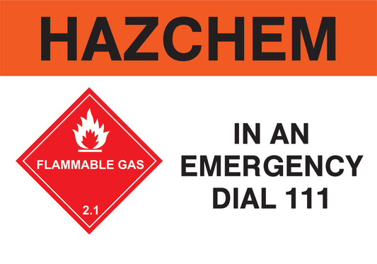Hazchem Sign Flammable 2.1 - Durable Safety Sign