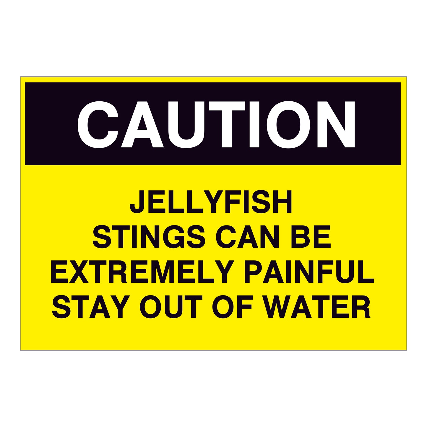 Caution Jellyfish stings can be extremely painful stay out of water