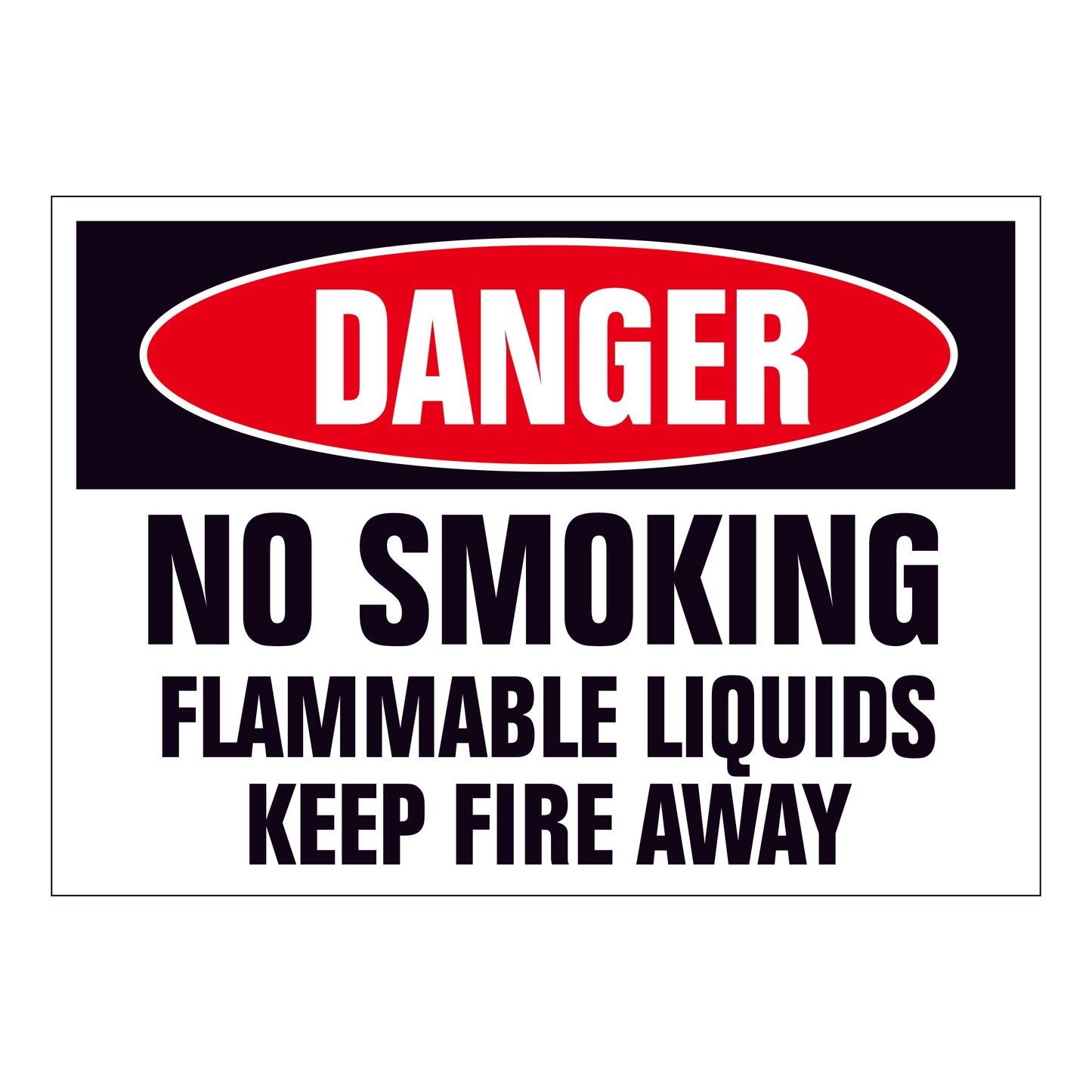 Danger No Smoking Flammable Liquids Keep Fire Away