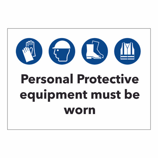 Personal Protective equipment must be worn