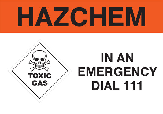 Hazchem Toxic Gas Signs – Durable & Weatherproof Options