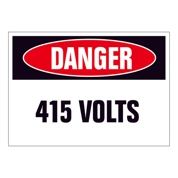 Danger 415 Volts Sign