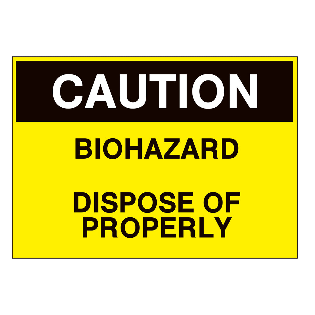 Caution Biohazard Dispose of Properly – Online NZ Signs