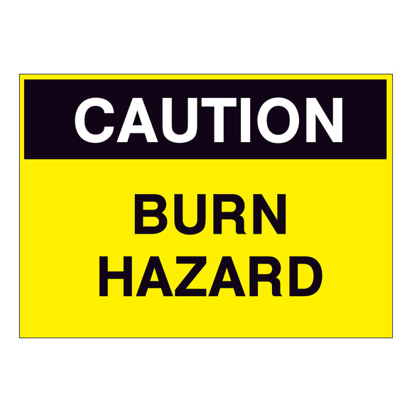 Caution Burn Hazard Sign