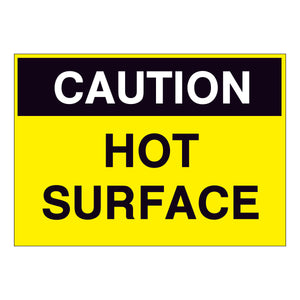 Caution Hot Surface Sign