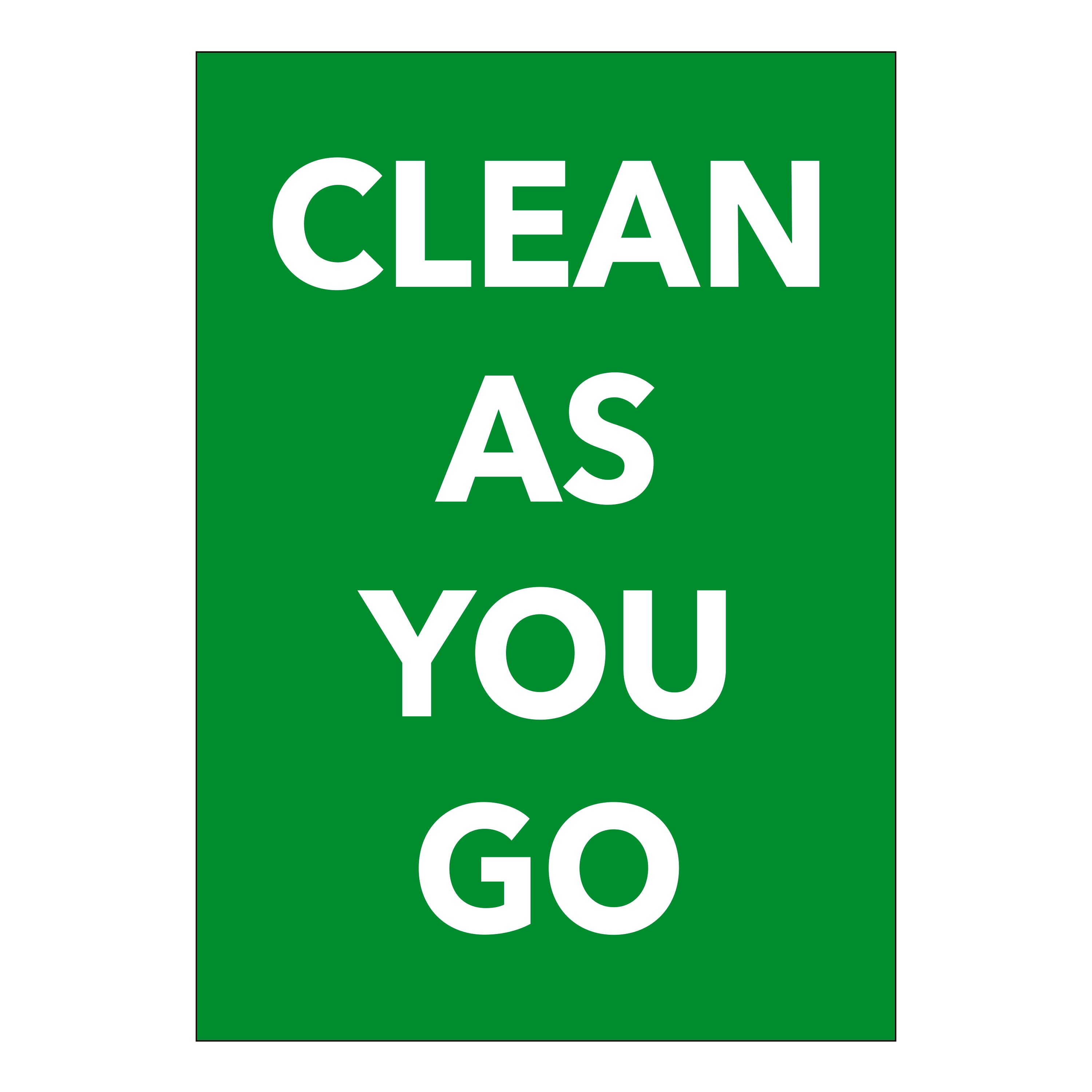 Clean Jesgo Clean As You Go Logo Classic Framed Please Clean As You Go Sign (Navy