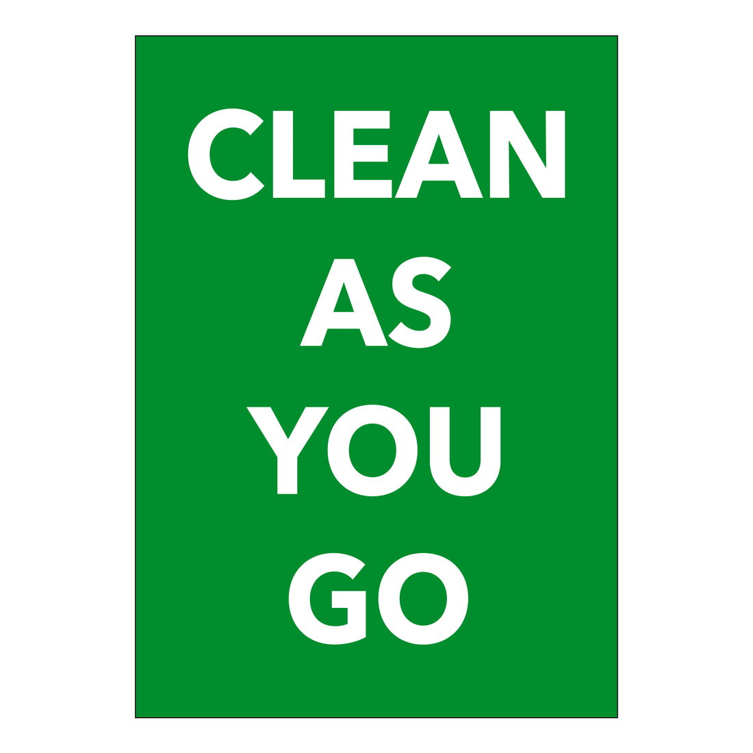 Cleaner Go Sign Clean as you go – Online NZ Signs