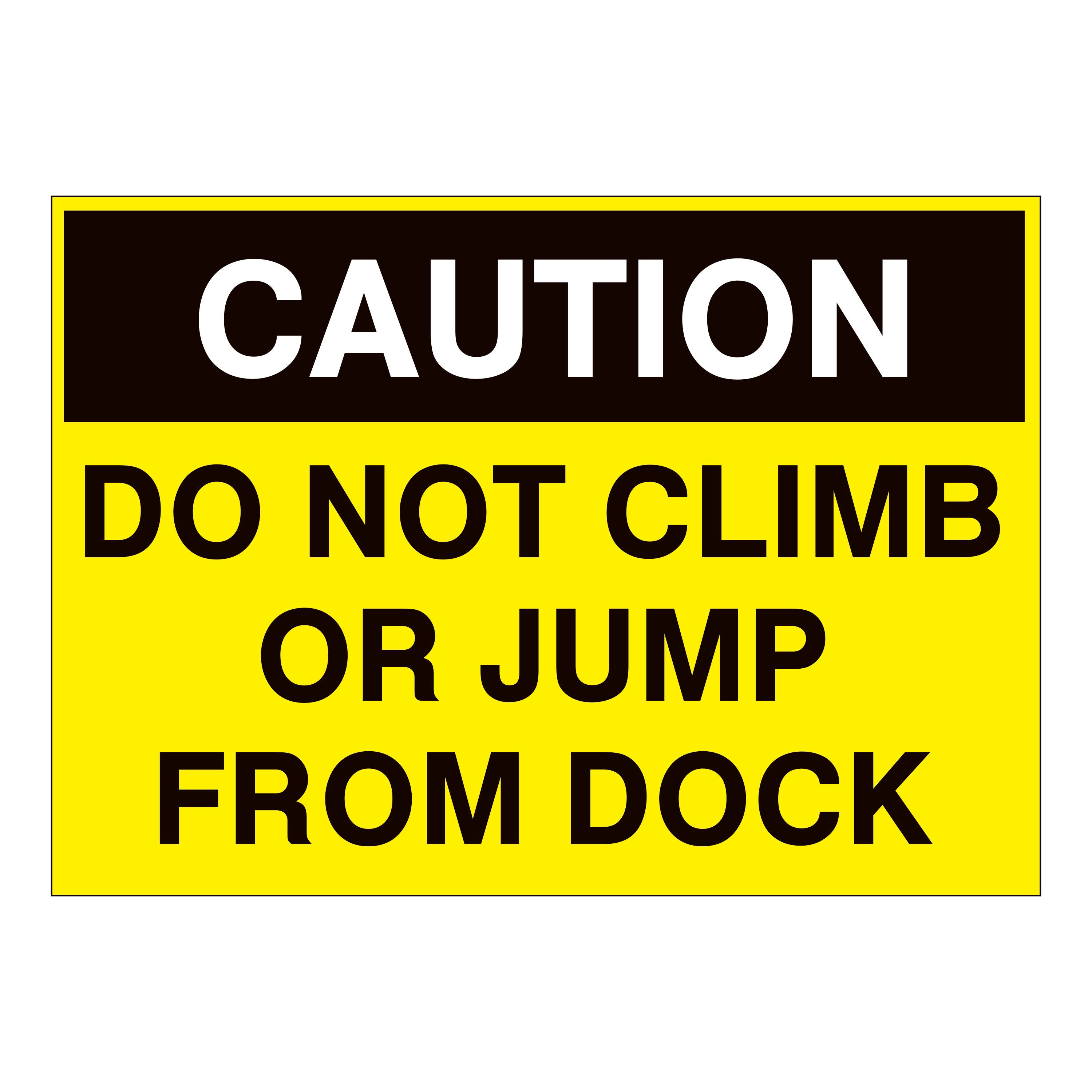 Do Not Jump Racking Signs Caution Do Not Climb Or Jump from Dock Sign – Online NZ Signs