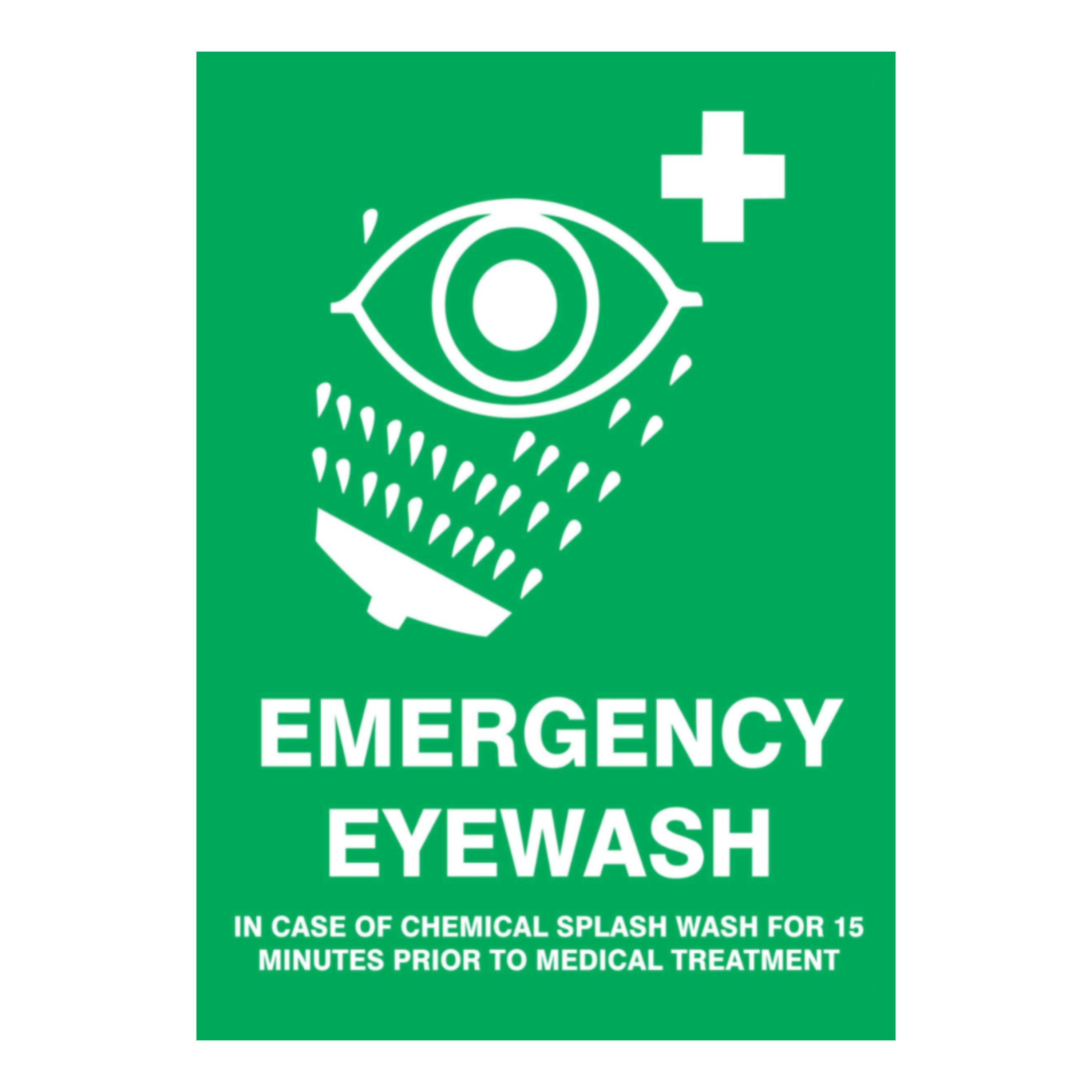 Eye Splash Emergency Eyewash In case of Chemical Splash – Online NZ Signs