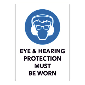 Eye & Hearing Protection Must be Worn