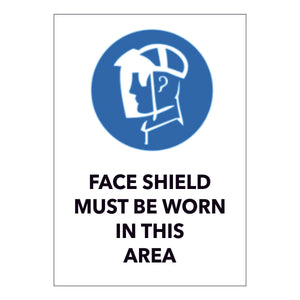 Face Shield Must be Worn in This Area