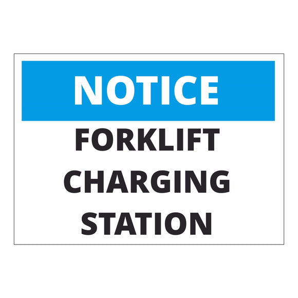 Notice Forklift Charging Station