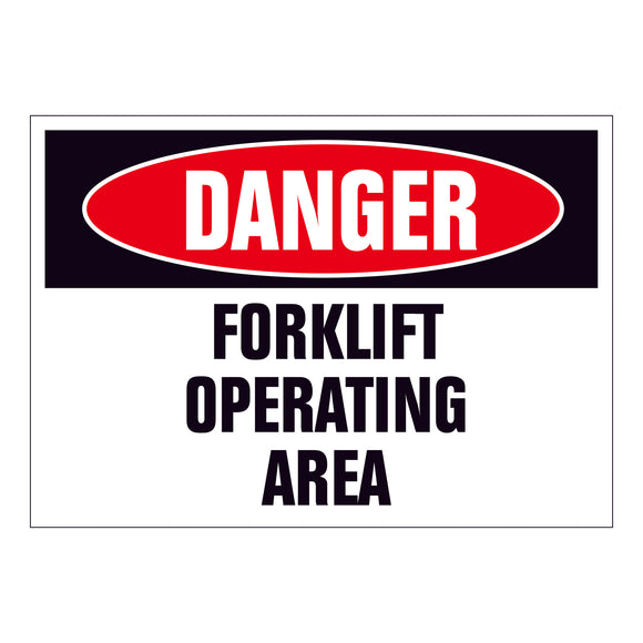 Danger Forklift Operating Area