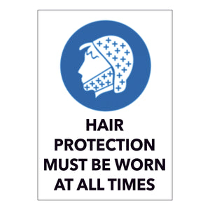 Hair Protection Must be Worn at All Times