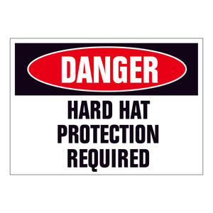 Danger Hard Hat Protection Required