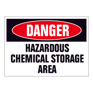 Danger Hazardous Chemical Storage Area