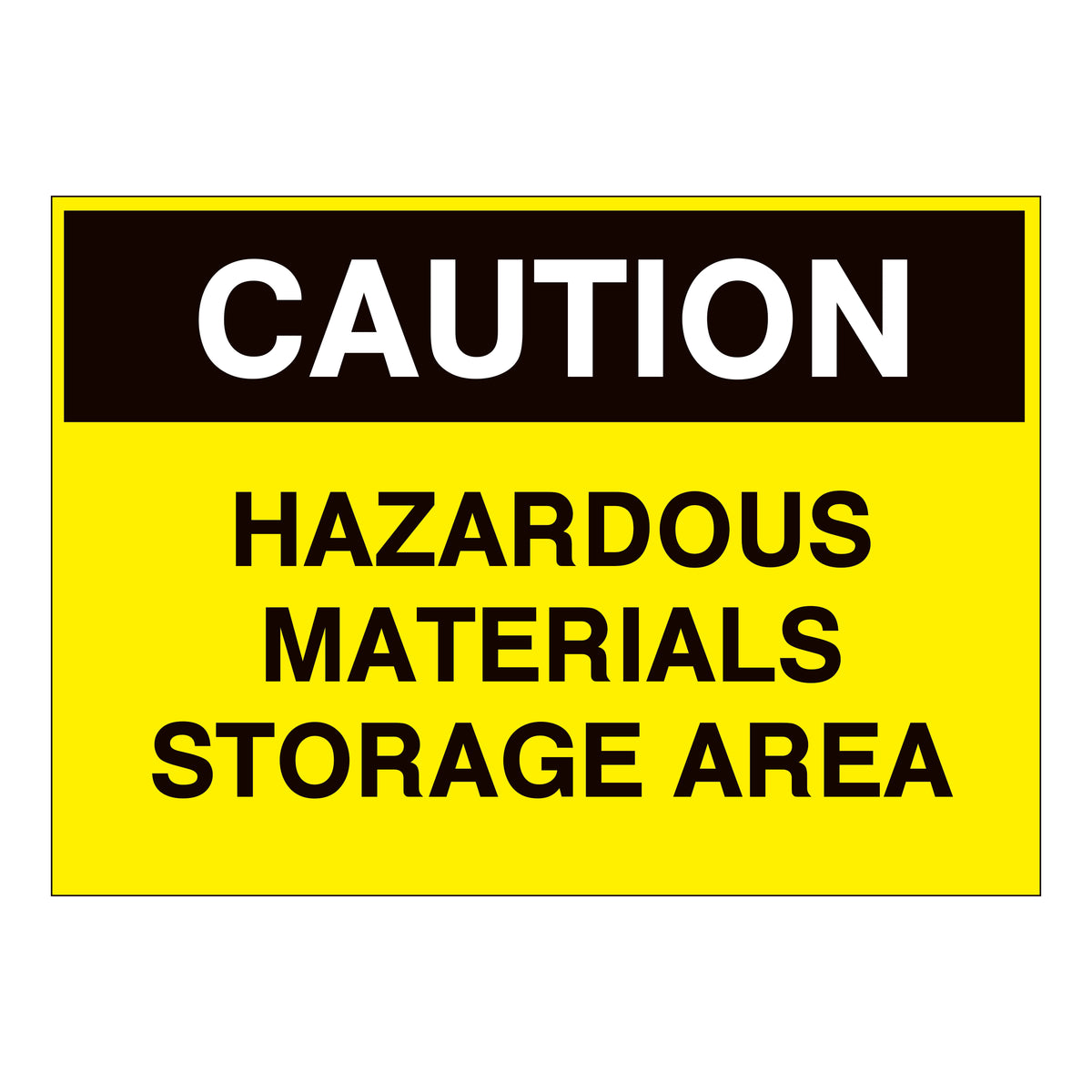 Caution Hazardous Materials Storage Area Sign – Online NZ Signs