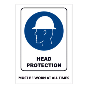 Head Protection Must be worn at all times