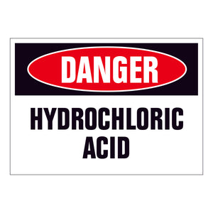 Danger Hydrochloric Acid