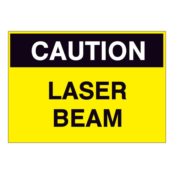 Caution Laser Beam Sign