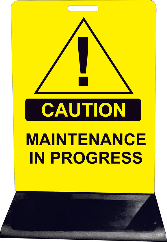 Caution - Maintenance in Progress Footpath Sign