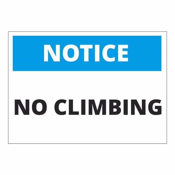 Notice No Climbing