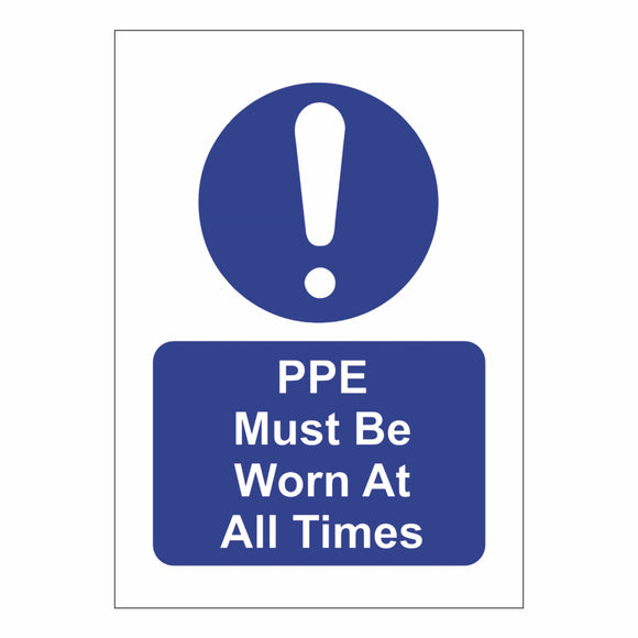 PPE Must be Worn at all times