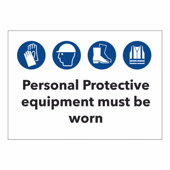 Personal Protective equipment must be worn