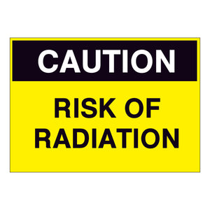 Caution Risk of Radiation Sign