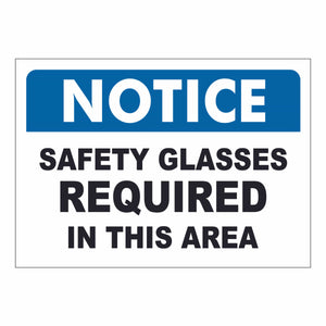 Safety Glasses Required