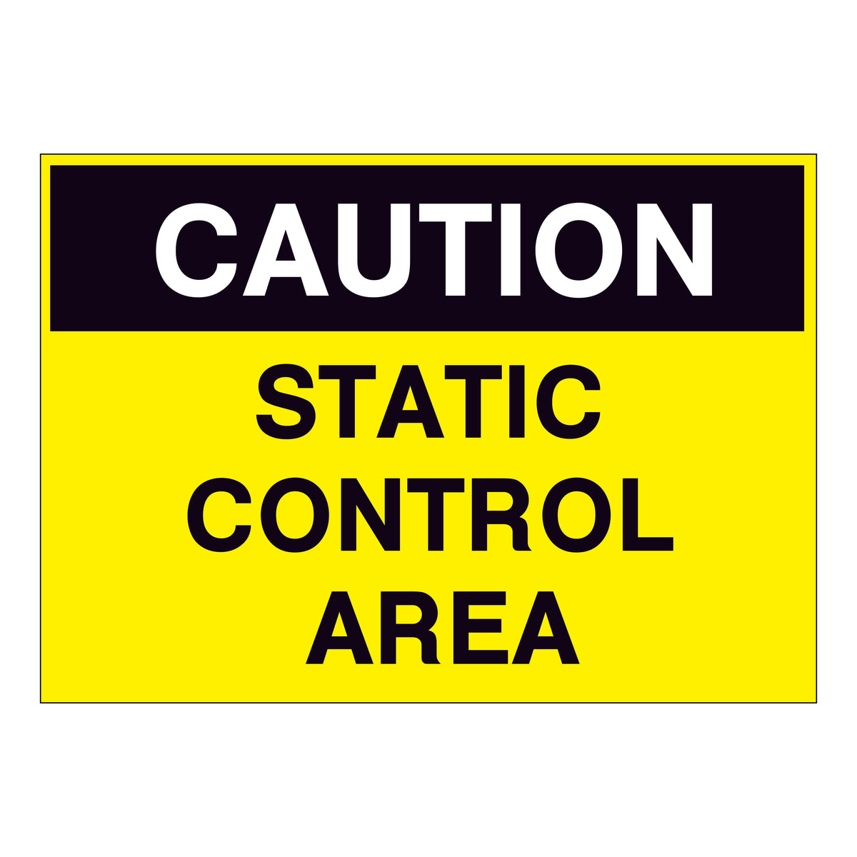 Caution Static Control Area Sign – Online NZ Signs