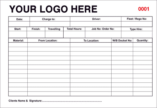 Earthworks Tipping Type 2 Docket Book