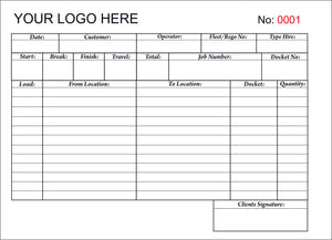 Earthworks Tipping Docket Book