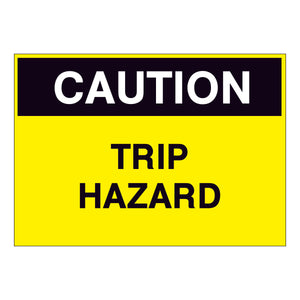 Caution Trip Hazard Sign