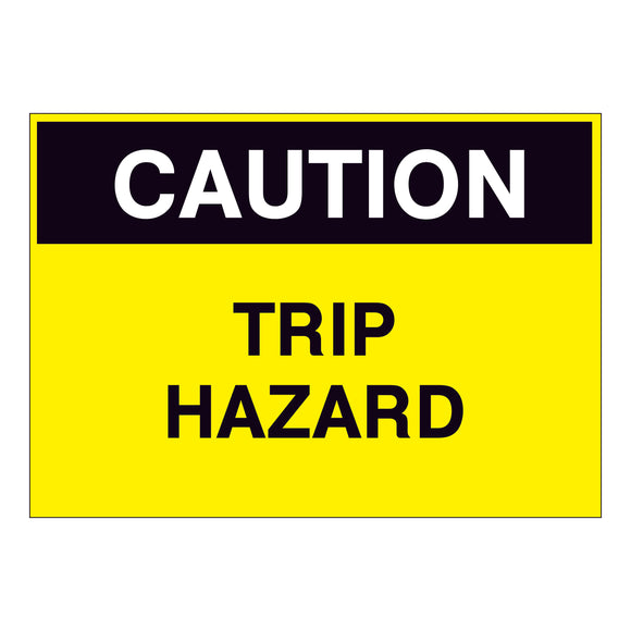 Caution Trip Hazard Sign