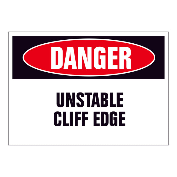 Danger Unstable Cliff Edge